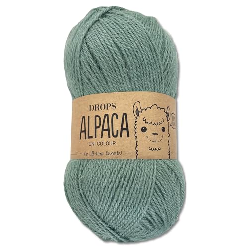 Frida's Wollhaus Drops 50 g Alpaca Alpaka Wolle Garn Häkeln Stricken weich 51 Farben (uni colour 7139 | Mineralblau) von Frida's Wollhaus
