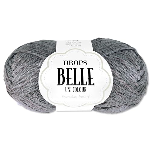 Frida's Wollhaus Drops 50 g Belle Baumwolle Wolle Viscose Leinen Babygarn Sommergarn Stricken Häkeln 20 Farben (07 | Zink) von Frida's Wollhaus