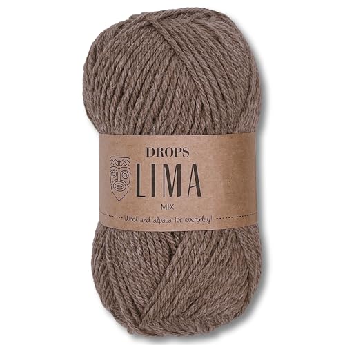 Frida's Wollhaus Drops 50 g Lima Uni und Mix Wolle Garn Stricken Häkeln Schurwolle Alpaka Filzen 36 Farben (Mix 0619 | Beige) von Frida's Wollhaus