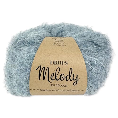 Frida's Wollhaus Drops 50 g Melody Stricken Häkeln Alpaka Schurwolle Alpaca Superweich 23 Farben (02 | Nebel) von Frida's Wollhaus
