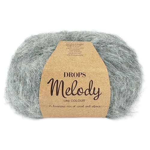Frida's Wollhaus Drops 50 g Melody Stricken Häkeln Alpaka Schurwolle Alpaca Superweich 23 Farben (04 | Grau) von Frida's Wollhaus