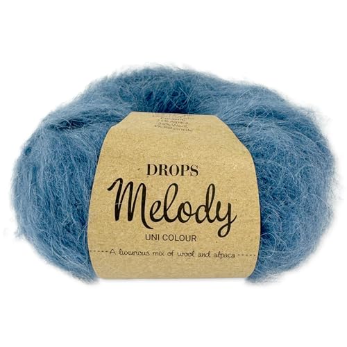 Frida's Wollhaus Drops 50 g Melody Stricken Häkeln Alpaka Schurwolle Alpaca Superweich 23 Farben (07 | Dunkel Jeansblau) von Frida's Wollhaus