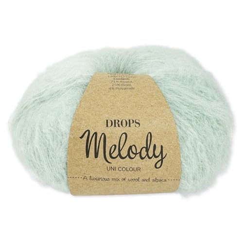 Frida's Wollhaus Drops 50 g Melody Stricken Häkeln Alpaka Schurwolle Alpaca Superweich 23 Farben (26 | Pistazieneis) von Frida's Wollhaus