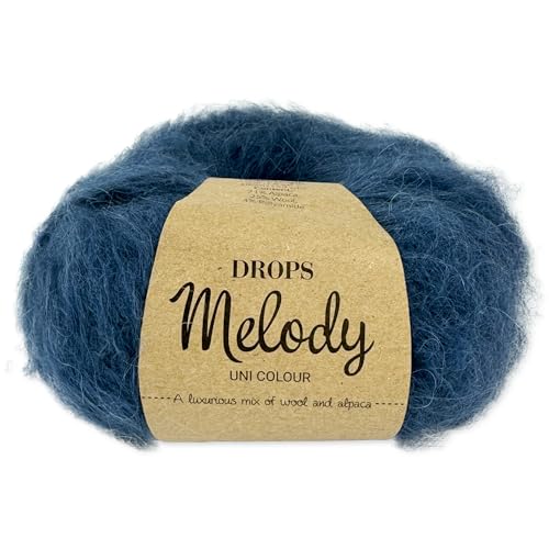 Frida's Wollhaus Drops 50 g Melody Stricken Häkeln Alpaka Schurwolle Alpaca Superweich 23 Farben (28 | Marineblau) von Frida's Wollhaus
