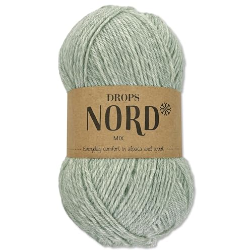 Frida's Wollhaus Drops 50 g Nord Sockenwolle Alpaka Schurwolle flauschig Stricken 23 Farben (mix 03 | Perlgrau) von Frida's Wollhaus