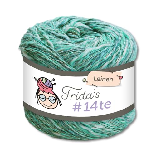 Frida's Wollhaus Frida's 100 g #14te Leinen Sommergarn Häkeln Stricken Wolle Garn 40 Farben (7408) von Frida's Wollhaus
