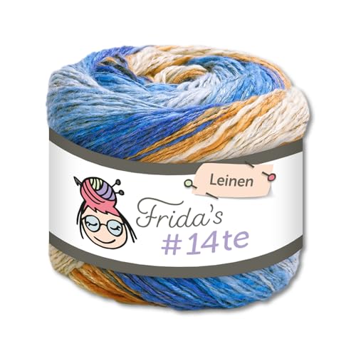 Frida's Wollhaus Frida's 100 g #14te Leinen Sommergarn Häkeln Stricken Wolle Garn 40 Farben (7411) von Frida's Wollhaus