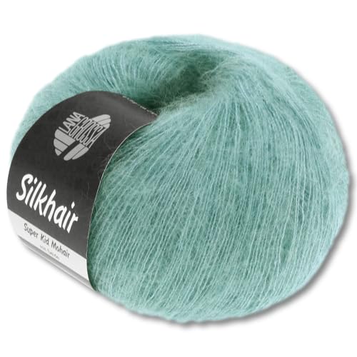 Frida's Wollhaus Lana Grossa 25 g Silkhair Mohair Superkid Seide Wolle Häkeln Stricken 43 Farben (82 | Helltürkis) von Frida's Wollhaus