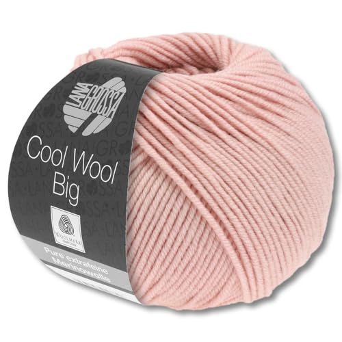 Frida's Wollhaus Lana Grossa 50g Cool Wool Big Merinowolle Wolle Garn Häkeln Stricken 24 Farben (982 | Altrosa) von Frida's Wollhaus