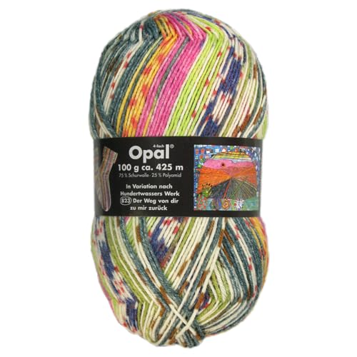 Frida's Wollhaus Opal 100 g Hundertwasser Sockenwolle 4-fach Strümpfe Socken Stricken 24 Farben (2107 | Der Weg von dir zu mir zurück) von Frida's Wollhaus