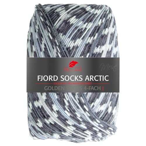 Frida's Wollhaus Pro Lana 100 g Golden Socks 4-fach Fjord Socks Arctic Sockenwolle Garn Stricken 6 Farben (285) von Frida's Wollhaus