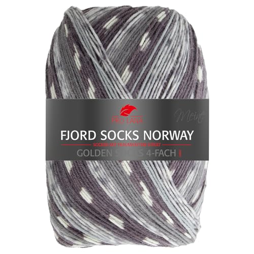 Frida's Wollhaus Pro Lana 100 g Golden Socks 4-fach Fjord Socks Norway Sockenwolle Garn 5 Farben (385) von Frida's Wollhaus