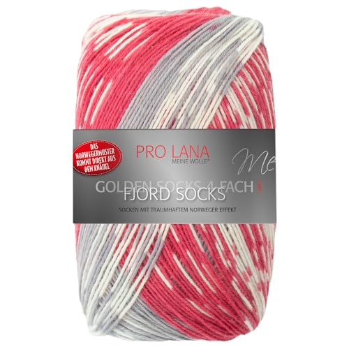 Frida's Wollhaus Pro Lana 100 g Golden Socks 4-fach Fjord Socks Sockenwolle Garn 16 Farben (183 | Rot Color) von Frida's Wollhaus