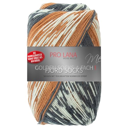 Frida's Wollhaus Pro Lana 100 g Golden Socks 4-fach Fjord Socks Sockenwolle Garn 16 Farben (187 | Curry Color) von Frida's Wollhaus