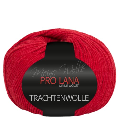 Frida's Wollhaus Pro Lana 100 g Trachtenwolle Schurwolle Stricken Häkeln Garn Wolle 15 Farben (30 | Kirsche) von Frida's Wollhaus