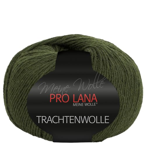 Frida's Wollhaus Pro Lana 100 g Trachtenwolle Schurwolle Stricken Häkeln Garn Wolle 15 Farben (72 | Oliv) von Frida's Wollhaus