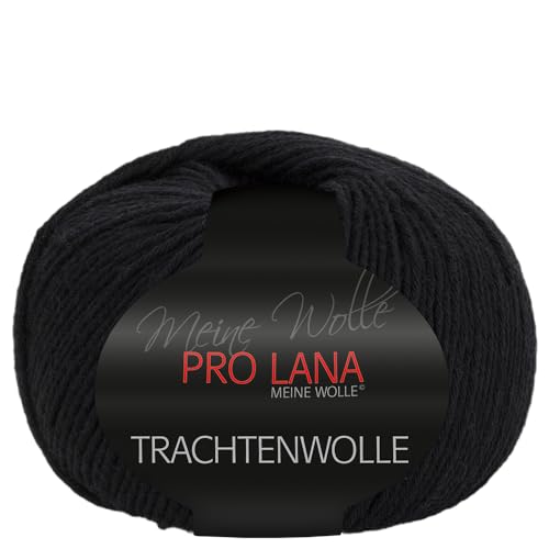 Frida's Wollhaus Pro Lana 100 g Trachtenwolle Schurwolle Stricken Häkeln Garn Wolle 15 Farben (99 | Schwarz) von Frida's Wollhaus