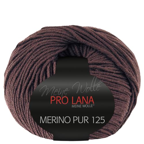 Frida's Wollhaus Pro Lana 50 g Merino Pur 125 Schurwolle kuschelweich atmungsaktiv Garn 47 Farben (11 | Schokobraun) von Frida's Wollhaus