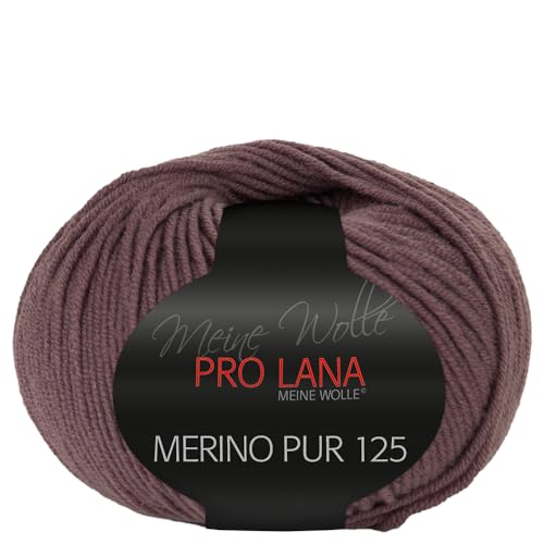 Frida's Wollhaus Pro Lana 50 g Merino Pur 125 Schurwolle kuschelweich atmungsaktiv Garn 47 Farben (40 | Dunkle Pflaume) von Frida's Wollhaus