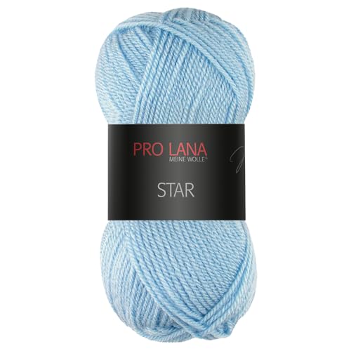 Frida's Wollhaus Pro Lana 50 g Star Stricken Häkeln Wolle Garn weich pflegeleicht 39 Farben (56 | Hellblau) von Frida's Wollhaus