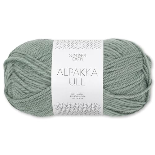 Frida's Wollhaus Sandnes 50 g Alpakka Ull Alpaka Wolle Garn Stricken Wintergarn wärmend 37 Farben (8051 | Eukalyptus) von Frida's Wollhaus