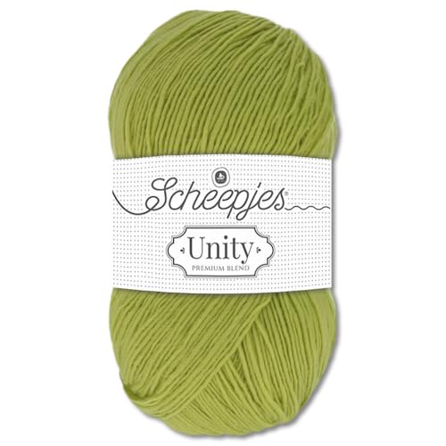 Frida's Wollhaus Scheepjes 100 g Unity (Our Tribe) Superwash Merinowolle Polyamid Stricken 37 Farben (878 | Pistachio Branch) von Frida's Wollhaus