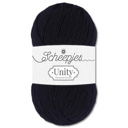 Frida's Wollhaus Scheepjes 100 g Unity (Our Tribe) Superwash Merinowolle Polyamid Stricken 37 Farben (881 | Blackberry Black) von Frida's Wollhaus