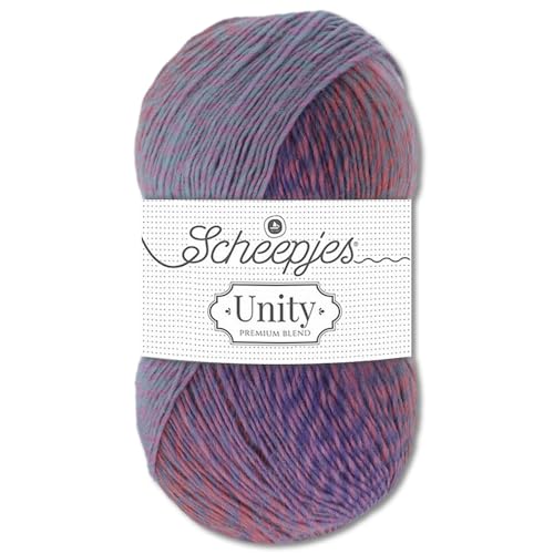 Frida's Wollhaus Scheepjes 100 g Unity (ehem. Our Tribe) Superwash Merinowolle Polyamid Stricken 37 Farben (978 | Lilla 2) von Frida's Wollhaus