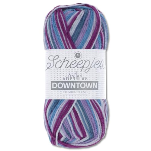 Frida's Wollhaus Scheepjes 50 g Downtown extrafeine Merinowolle Stricken Häkeln Garn 18 Farben (406 | South Hill) von Frida's Wollhaus