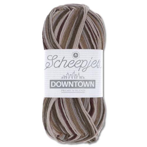 Frida's Wollhaus Scheepjes 50 g Downtown extrafeine Merinowolle Stricken Häkeln Garn 18 Farben (408 | Financial District) von Frida's Wollhaus