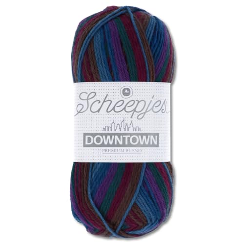 Frida's Wollhaus Scheepjes 50 g Downtown extrafeine Merinowolle Stricken Häkeln Garn 18 Farben (409 | City Shopper) von Frida's Wollhaus