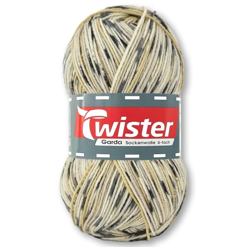Frida's Wollhaus Twister 150 g Garda 6-fach Sockenwolle Stricken Häkeln Schurwolle Garn 14 Farben (723 | Nature Color) von Frida's Wollhaus
