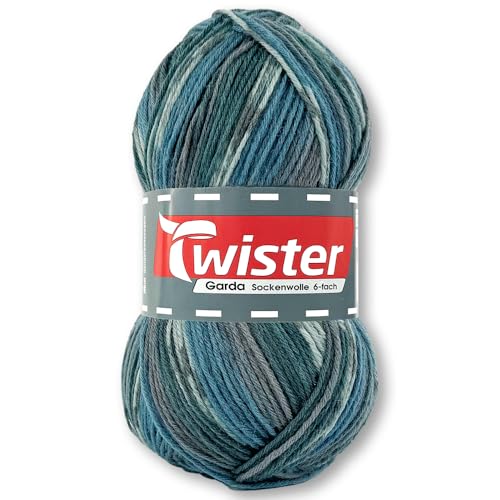 Frida's Wollhaus Twister 150 g Garda 6-fach Sockenwolle Stricken Häkeln Schurwolle Garn 14 Farben (739 | Navy Color) von Frida's Wollhaus