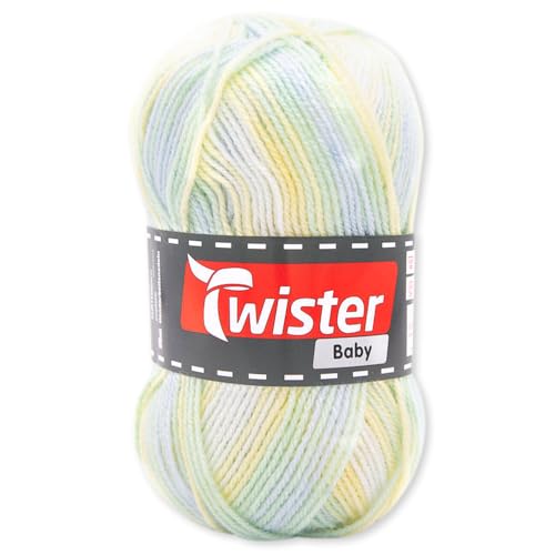 Frida's Wollhaus Twister 50 g Baby Stricken Häkeln Basteln DIY Wolle Babygarn 17 Farben (96 | Wiese Color) von Frida's Wollhaus