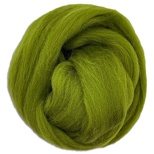Frida's Wollhaus Wooliny 100 g Filzwolle Merinowolle Märchenwolle | 35 Farben zur Auswahl (32 | Grün) von Frida's Wollhaus