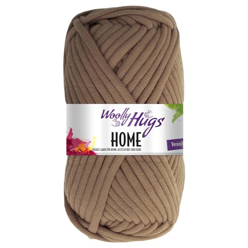 Frida's Wollhaus Woolly Hugs 100 g Home Textilgarn Baumwolle Korb Untersetzer Muschel 16 Farben (07 | Leinen) von Frida's Wollhaus