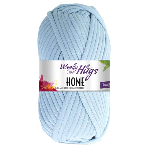 Frida's Wollhaus Woolly Hugs 100 g Home Textilgarn Baumwolle Korb Untersetzer Muschel 16 Farben (56 | Hellblau) von Frida's Wollhaus