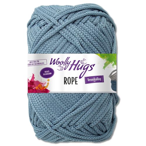 Frida's Wollhaus Woolly Hugs 200 g Rope Polyester Textilgarn Wolle Tasche mit Anleitung 13 Farben (55 | Jeans) von Frida's Wollhaus