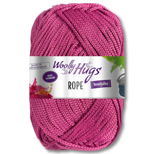 Frida's Wollhaus Woolly Hugs 200 g Rope Polyester Textilgarn Wolle Tasche mit Anleitung 19 Farben (43 | Fuchsia) von Frida's Wollhaus