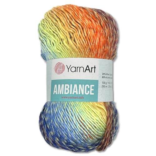Frida's Wollhaus YarnArt 100 g Ambiance Garn Wolle mit Farbeverlauf Häkeln Stricken 14 Farben (157) von Frida's Wollhaus