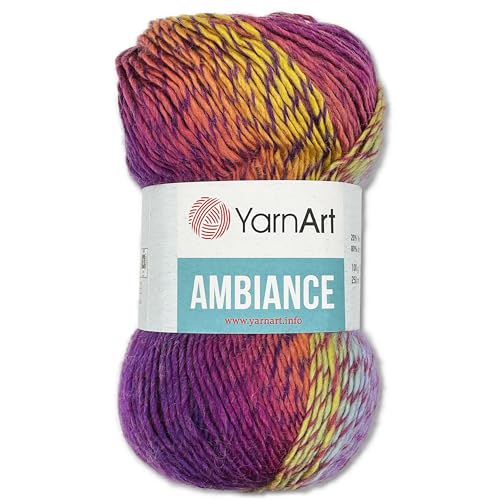 Frida's Wollhaus YarnArt 100 g Ambiance Garn Wolle mit Farbeverlauf Häkeln Stricken 14 Farben (160) von Frida's Wollhaus