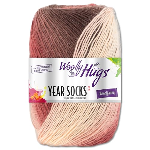 Frida's Wollhaus Woolly Hugs 100 g Year Socks Sockenwolle Sockengarn Farbverlauf 17 Farben (02 | Februar) von Frida's Wollhaus