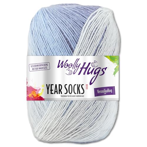 Frida's Wollhaus Woolly Hugs 100 g Year Socks Sockenwolle Sockengarn Farbverlauf 17 Farben (06 | Juni) von Frida's Wollhaus
