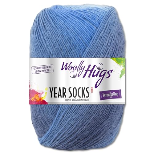 Frida's Wollhaus Woolly Hugs 100 g Year Socks Sockenwolle Sockengarn Farbverlauf 17 Farben (07 | Juli) von Frida's Wollhaus