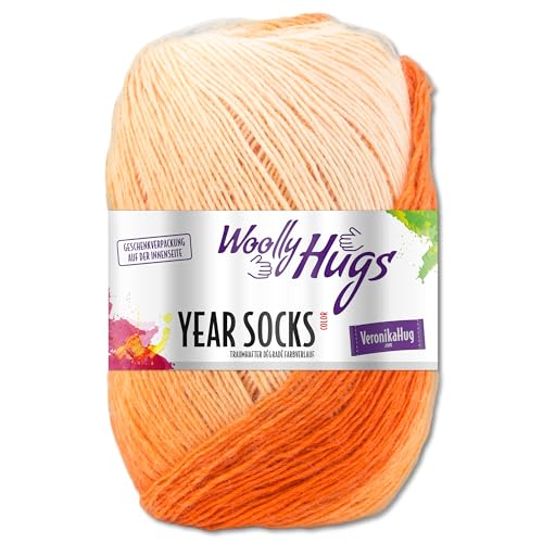 Frida's Wollhaus Woolly Hugs 100 g Year Socks Sockenwolle Sockengarn Farbverlauf 17 Farben (09 | September) von Frida's Wollhaus