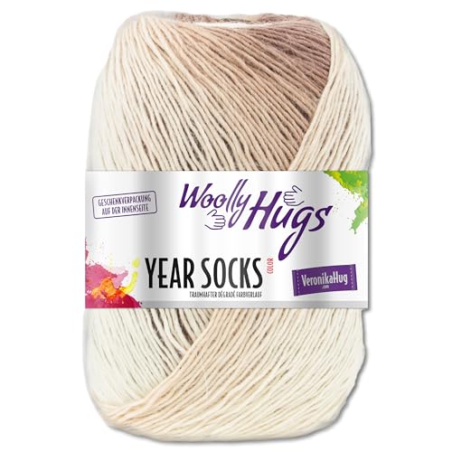 Frida's Wollhaus Woolly Hugs 100 g Year Socks Sockenwolle Sockengarn Farbverlauf 17 Farben (11 | November) von Frida's Wollhaus