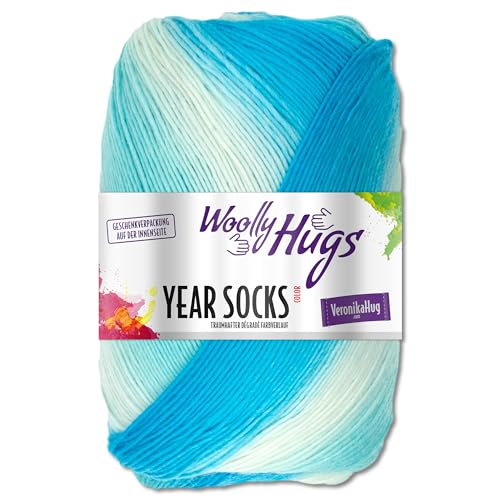 Frida's Wollhaus Woolly Hugs 100 g Year Socks Sockenwolle Sockengarn Farbverlauf 17 Farben (14 | Sommer) von Frida's Wollhaus