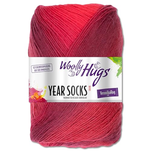 Frida's Wollhaus Woolly Hugs 100 g Year Socks Sockenwolle Sockengarn Farbverlauf 17 Farben (16 | Winter) von Frida's Wollhaus