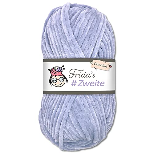 Frida's #Zweite Wolle 100g Chenille Wolle Amigurumi Stricken & Häkeln weich (05 - Flieder) von Frida's Wollhaus