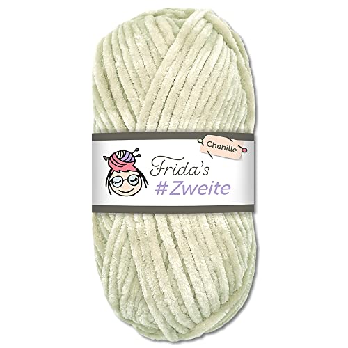 Frida's #Zweite Wolle 100g Chenille Wolle Amigurumi Stricken & Häkeln weich (42 - Beige) von Frida's Wollhaus